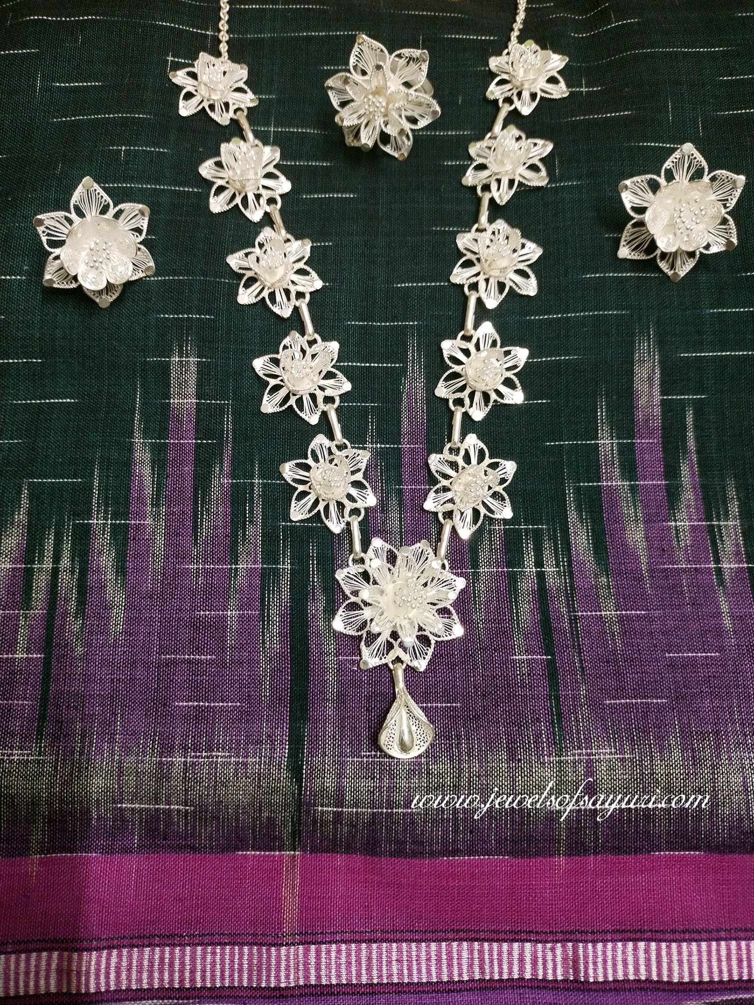 Sambalpuri Ikat saree and Tarkasi jewellery