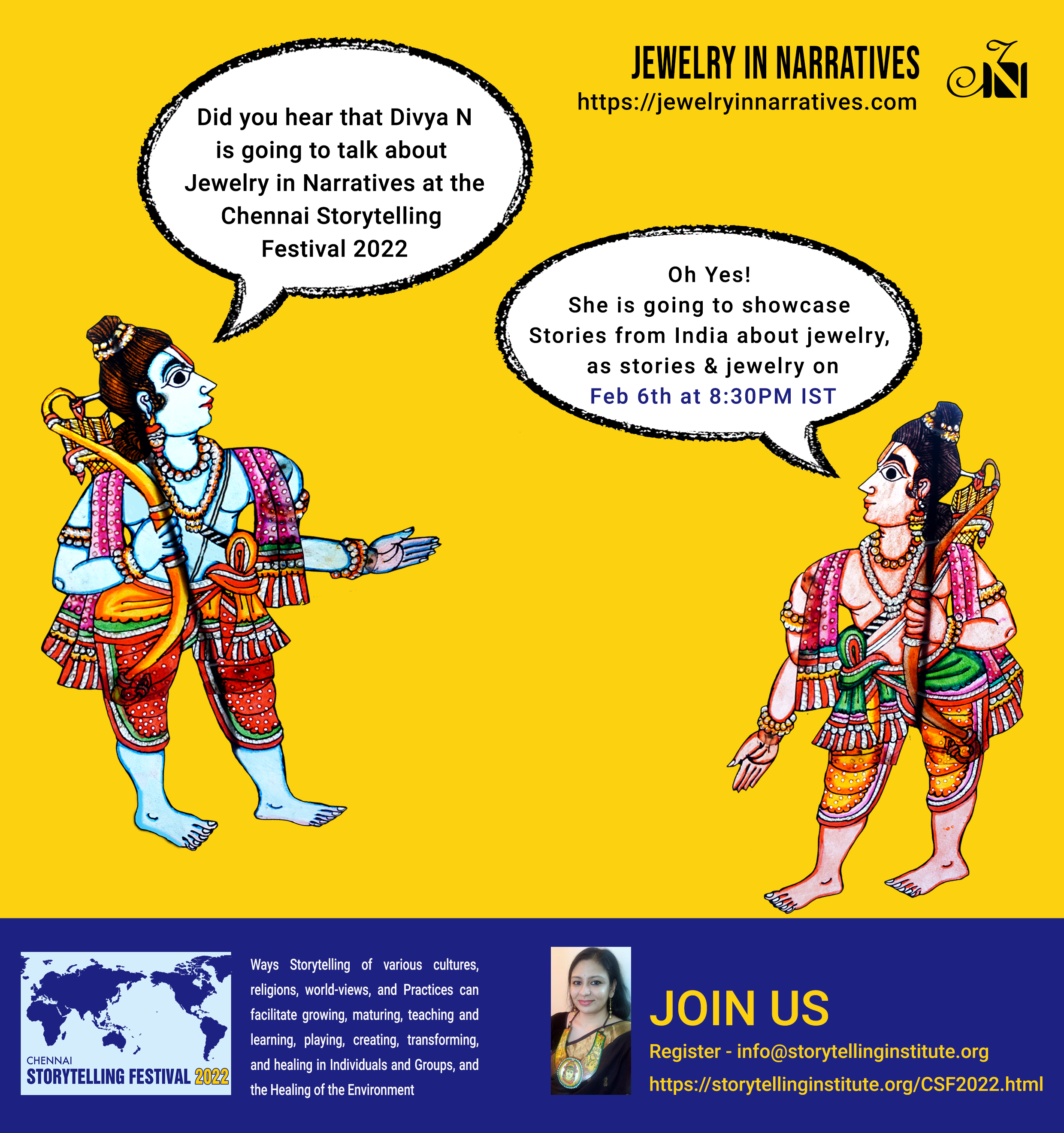 Jewelry in Narratives at Chennai Storytelling festival 2022