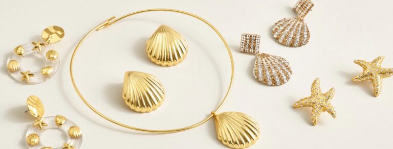 Handcrafted Gold Matt Finish Shell Design Contemporary EarringDefault Title  in 2023 | Contemporary earrings, Earring store, Drop earrings