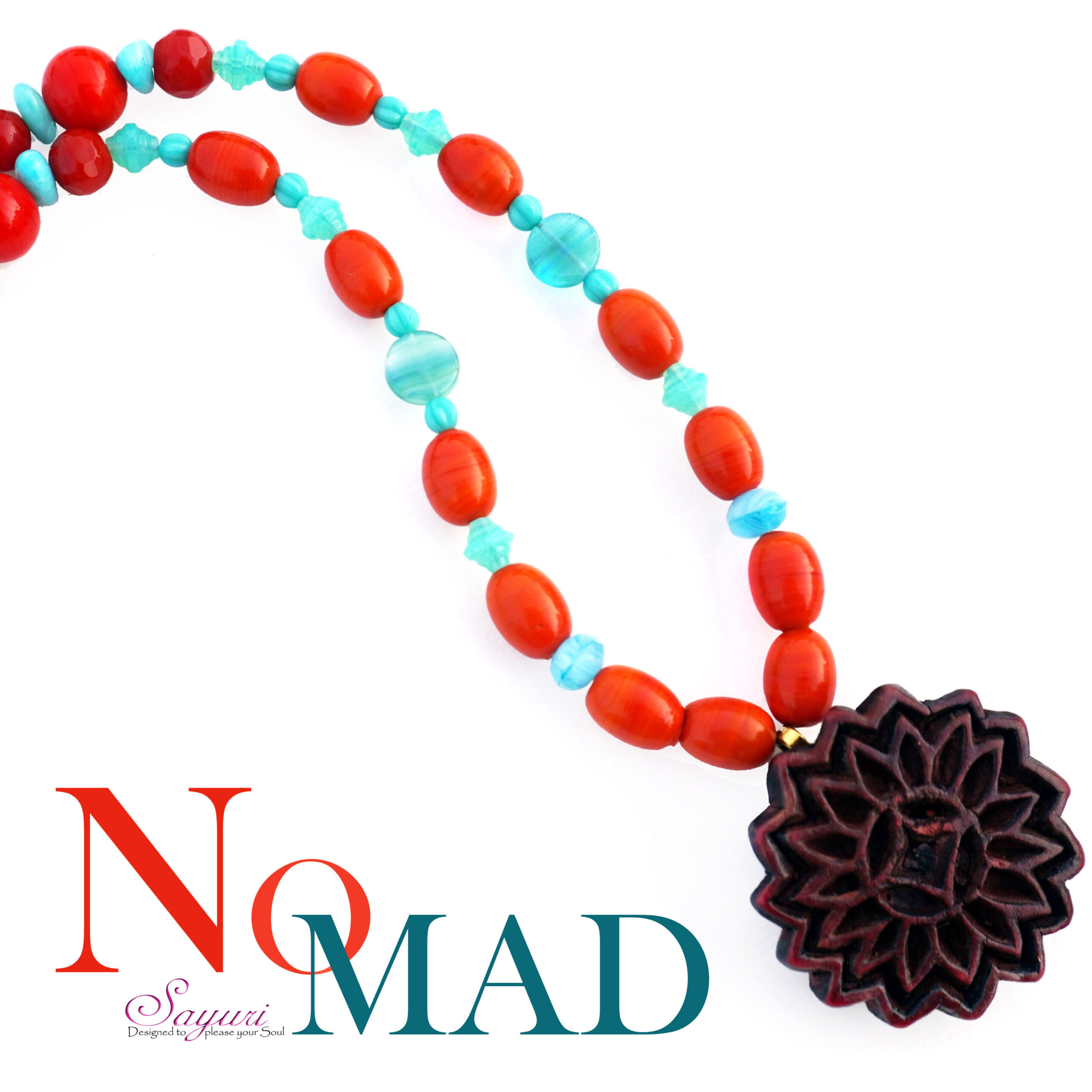 Nomad floral block necklaces