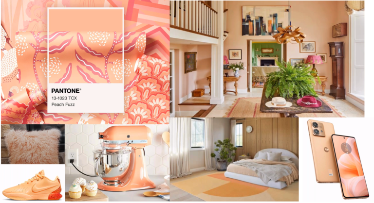 Pantone Colour of the year 2024 - Peach Fuzz in interiors