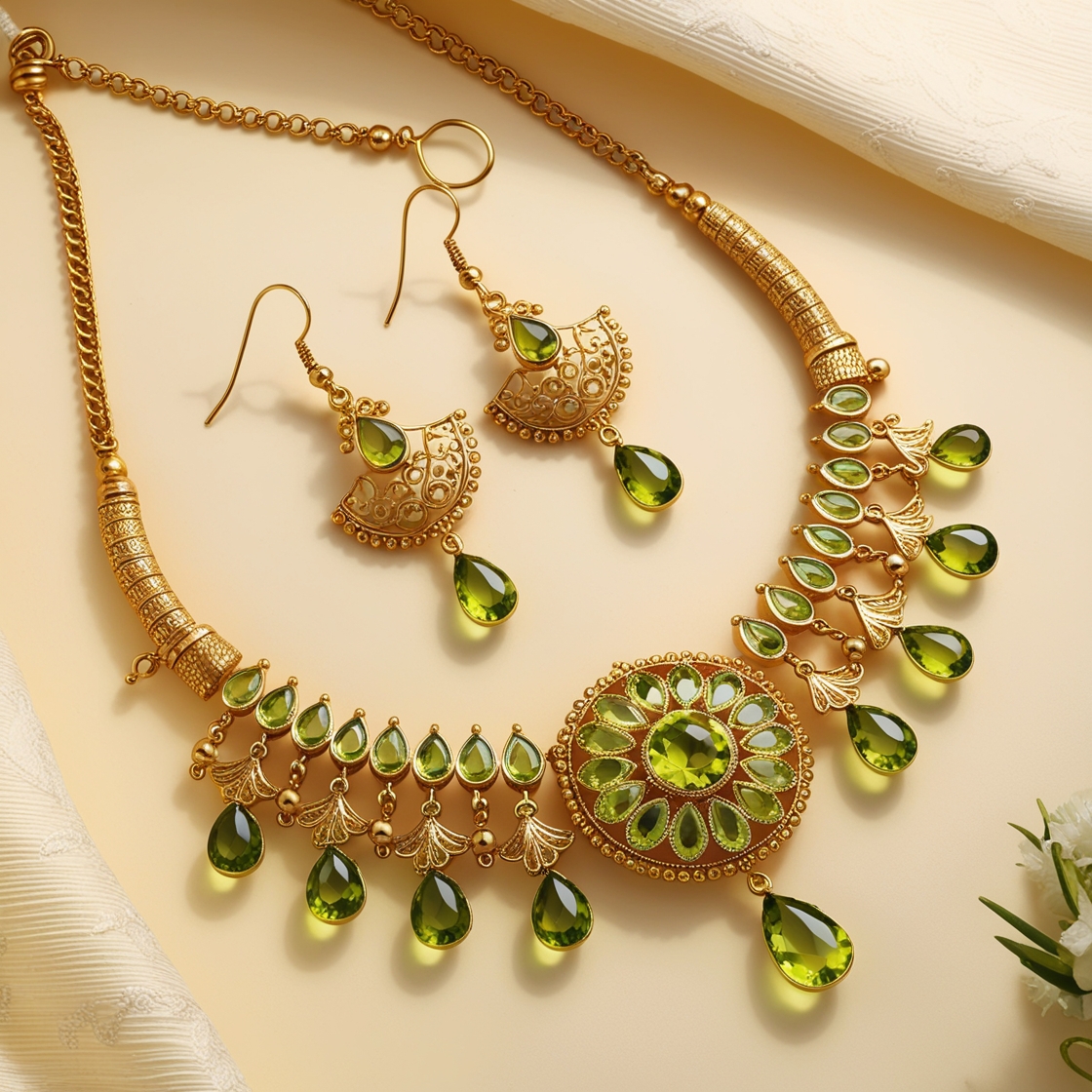 Peridot: The August Birthstone in indian jewellery