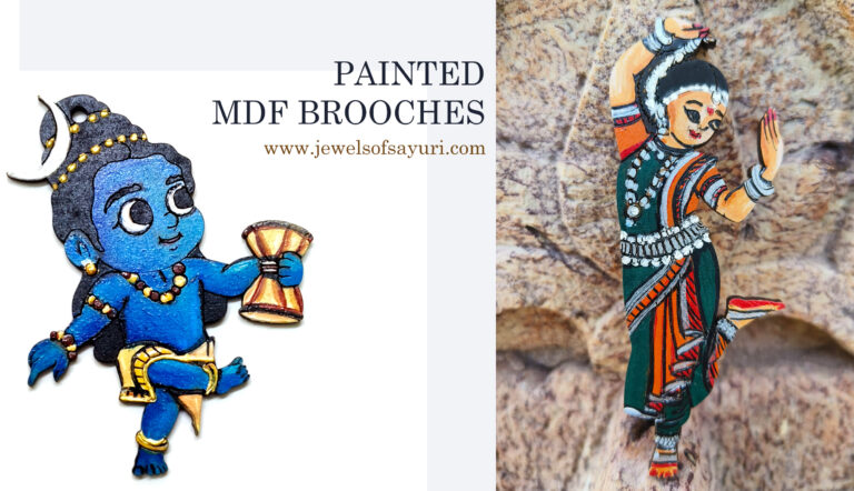 Painted MDF brooches