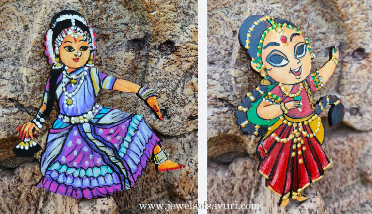 Painted MDF dance brooches