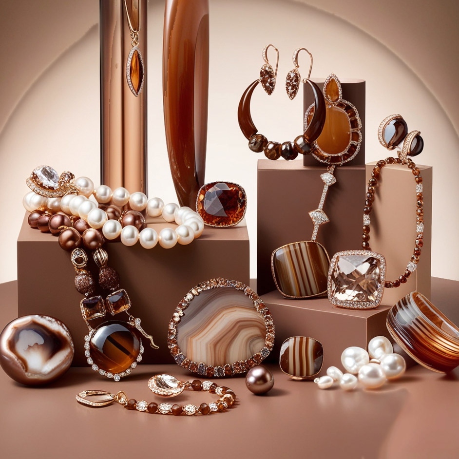 Mocha mousse jewellery