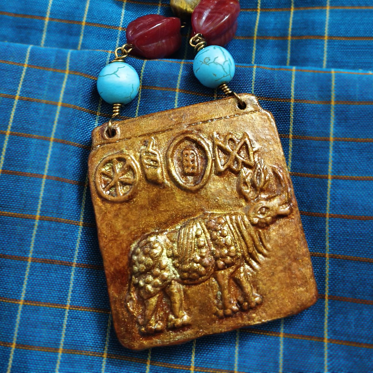 Harappan Rhino seal necklace thumbnail