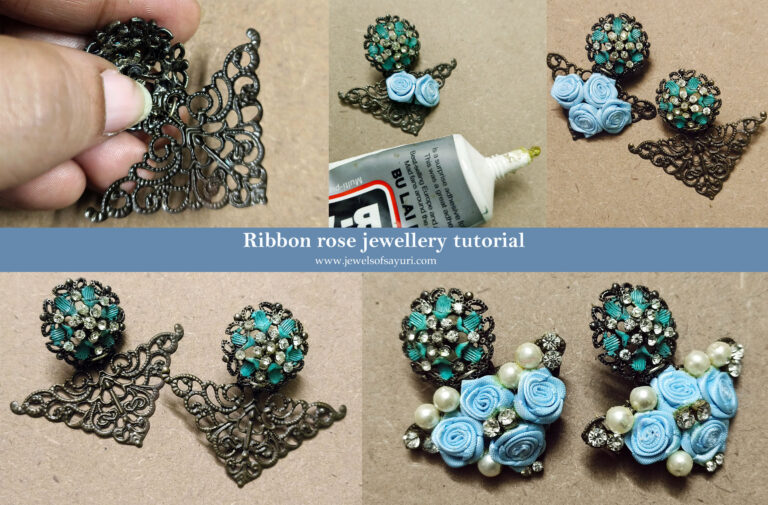 Ribbon rose jewellery tutorial
