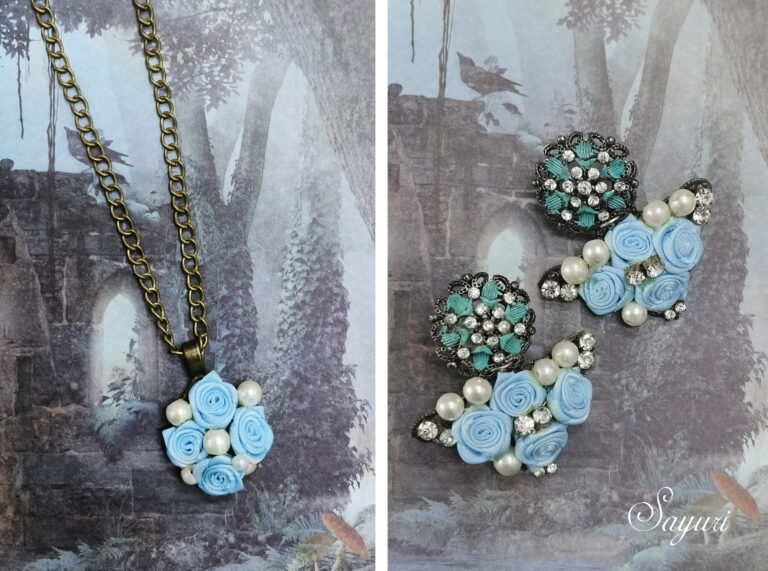 Ribbon rose tutorial jewellery diy