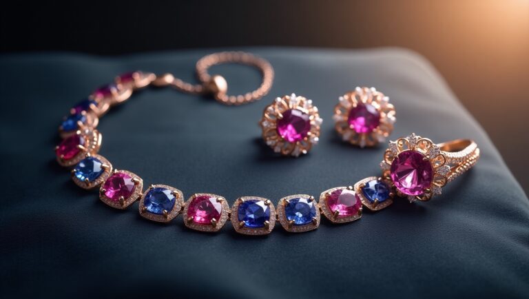 September birthstone Sapphire pink and blue