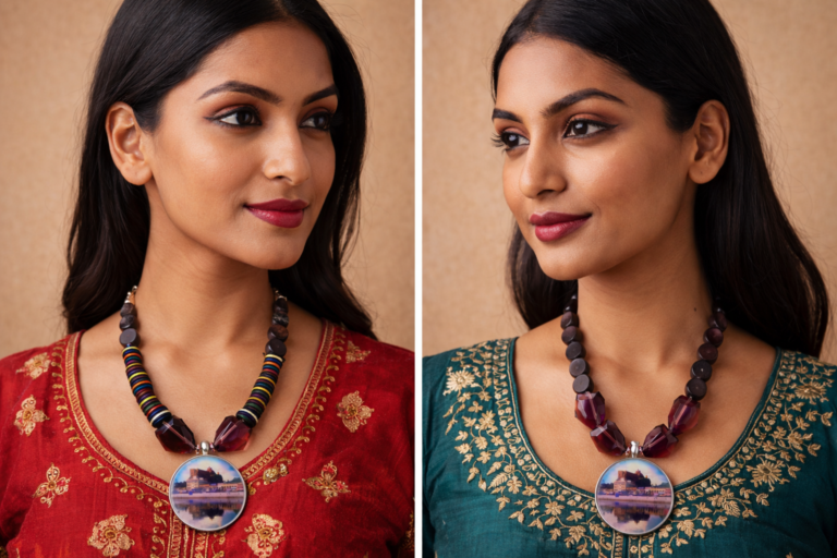 Tiruchirapalli Rockfort Pendant Necklace