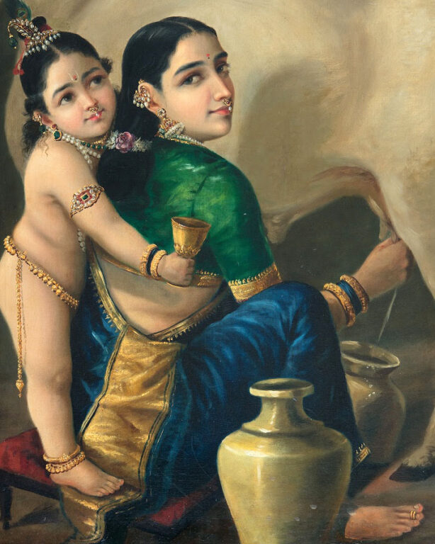 Jewellery in Ravi Varma's Yashoda Krishna